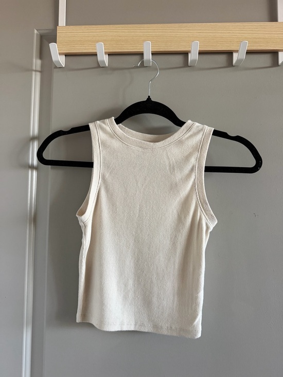 Hollister Tops - Hollister Cream Ribbed Sleeveless Tank